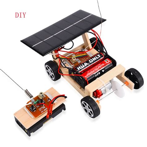 Diy Mini Solar Wireless Remote Control Car Toy Science Educational Toy