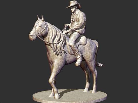 3d Print Model Cowboy Sculpture Cgtrader