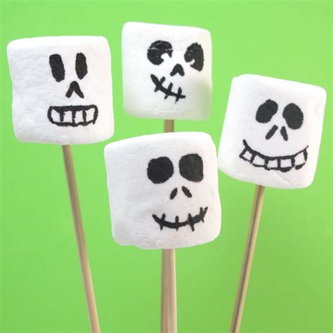 Marshmallow Skeletons An Easy Fun Food Halloween Treat Halloween