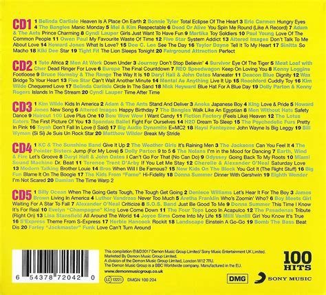 Various Artists 100 Hits The Best Eighties Album 5cd 2017 Avaxhome