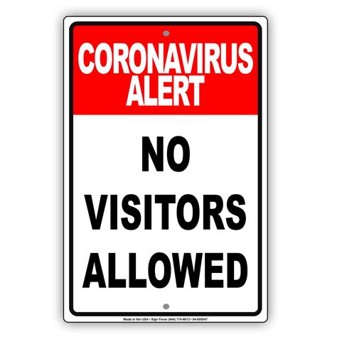 Alert Contagious Disease No Visitors Allowed Novelty Display Office