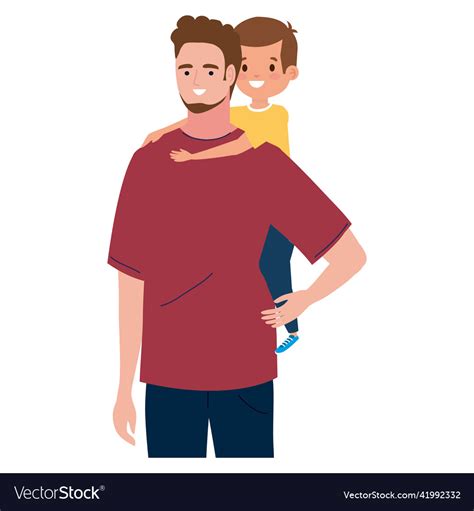 daddy and son royalty free vector image vectorstock