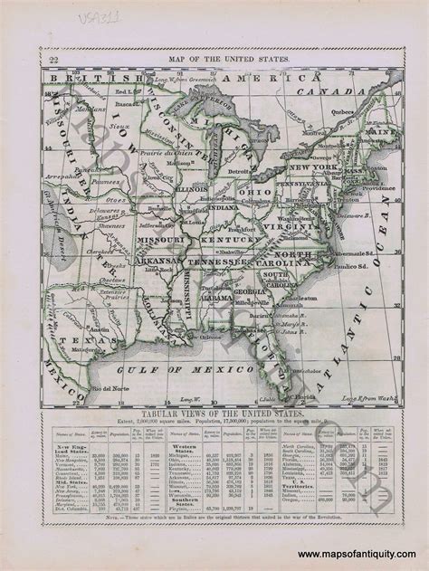1848 Map Of The United States Antique Map Maps Of Antiquity