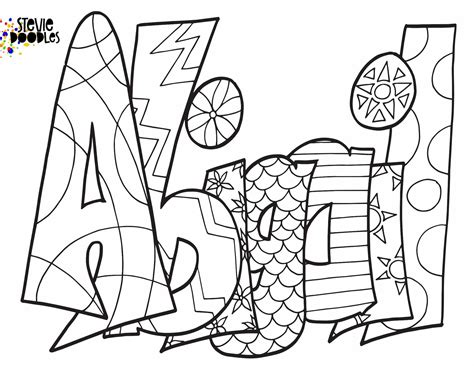 Abigail Name Coloring Sheet Coloring Pages