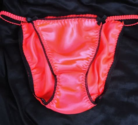 Vtg Style Satin Shiny Wet Look Ladies Brazilian Flutter Sissy Pink Panties 16 19 Picclick