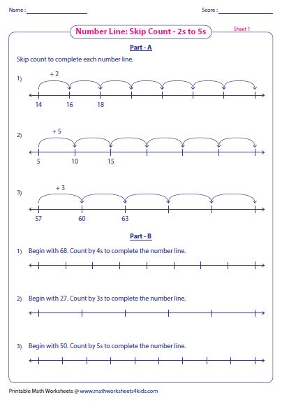 Printable Counting Lines Worksheet