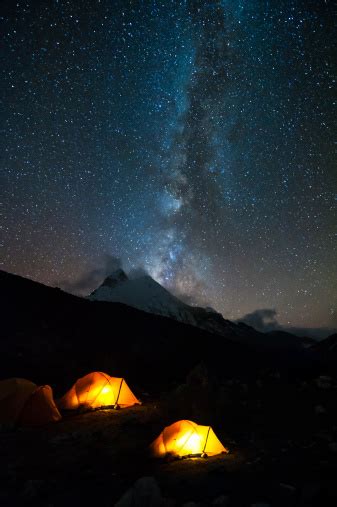 Milky Way Over The Himalayas Of Nepal Stock Photo Download Image Now