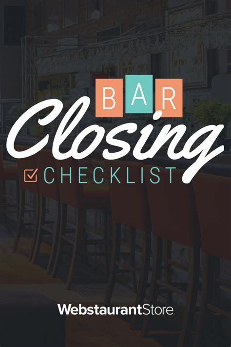 Bar Closing Checklist: Cleaning Checklist Template & More