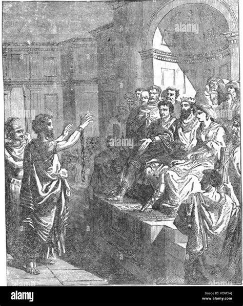 Paul Before King Agrippa Stock Photo Alamy