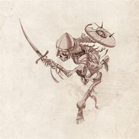 How To Draw Fearsome Skeleton Warriors Skeleton Drawings Skeleton