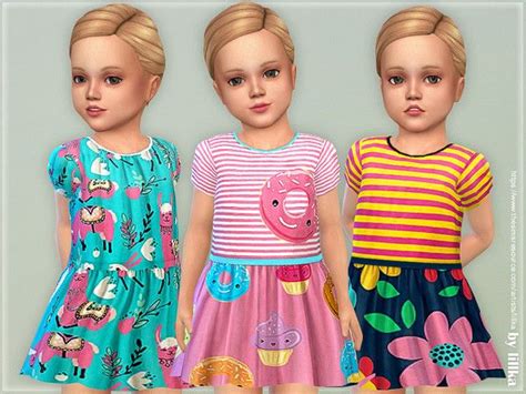 Lillkas Toddler Dresses Collection P127 Sims 4 Cc Kids Clothing