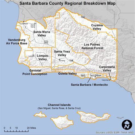 Frequently Requested County Map Santabarbara