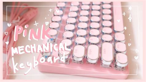 🌸 Pastel Pink Mechanical Keyboard Unboxing Aesthetic Keyboard