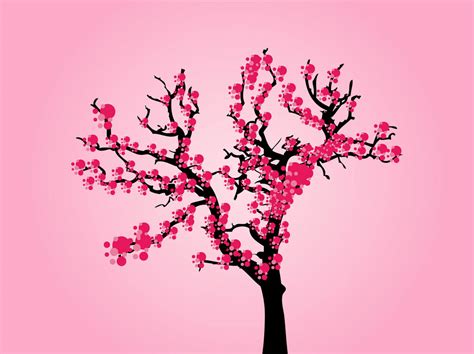 Vector Cherry Tree Vector Art And Graphics