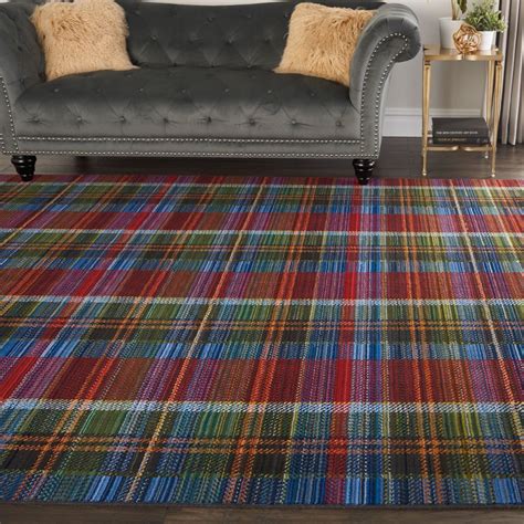 Henry Plaid Floor Covering Multi Colored Rugs On Carpet Carpet