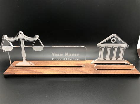Personalized Lawyer Judge Court Desk Name Plate And Etsy