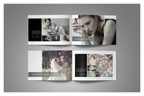 Photo Album Template On Yellow Images Creative Store