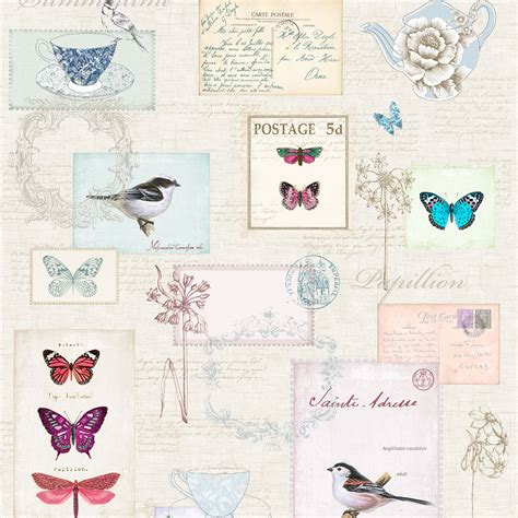 Fibula style ® komplettset flair türkis größe s. Vintage Postkarte Tapete A160 Windsor Wallcoverings ...