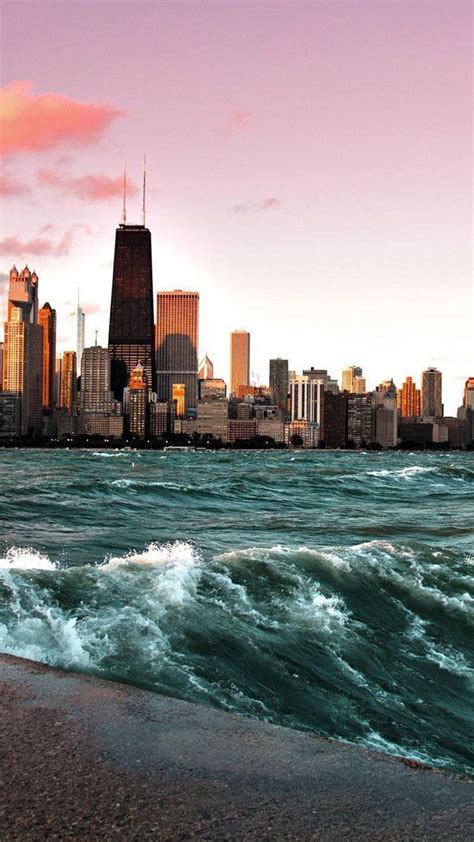 Chicago Iphone Wallpaper Chicago Lake Michigan Hd 1080x1920