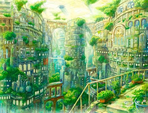 Steampunk Tendencies Kemineko Art Anime Landschaft