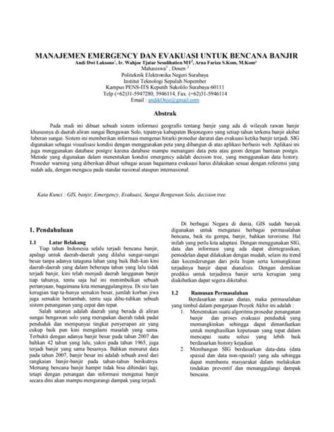 Jurnal Tentang Banjir