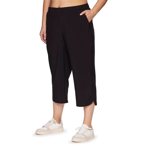 Rbx Active Womens Plus Size Quick Drying Relaxed Woven Capri Pant With