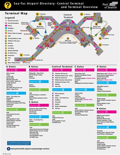 Seattle Tacoma Airport Sea Terminal Maps Shops Restaurants Food