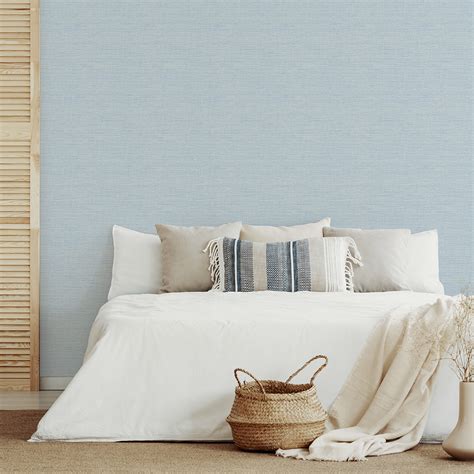 2969 24283 Agave Blue Imitation Grasscloth Wallpaper By Katie Hunt