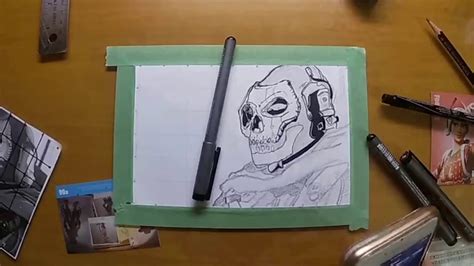 Drawing Ghost From Call Of Duty Timelapse Youtube