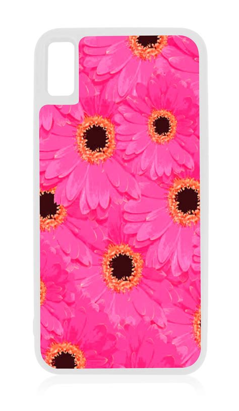 Pink Daisies 10xr Flower Case Iphone 10 Xr Floral Case White Rubber