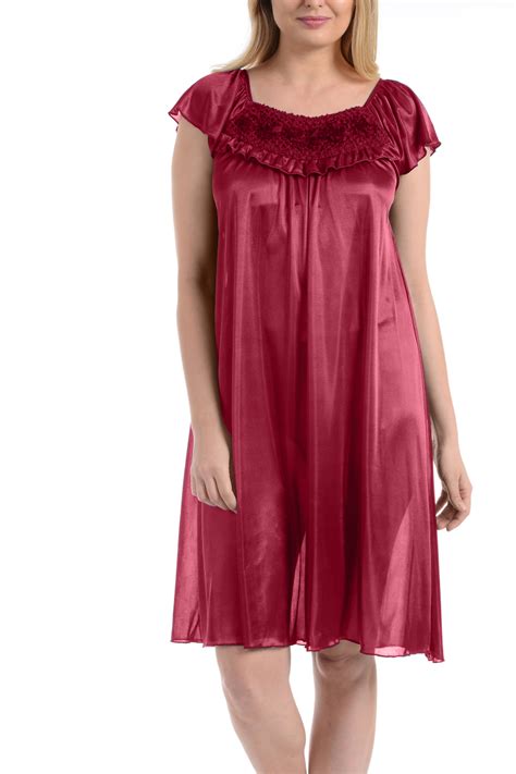 Ezi Womens Nightgown Satin Silk Night Dress For Soft And Comfortable Ebay