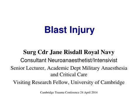Ppt Blast Injury Powerpoint Presentation Free Download Id2244697