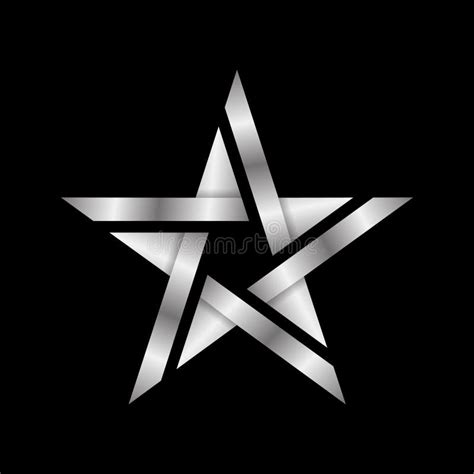 Abstract Elegant And Modern Style Silver Star Logo Icon Isolated In