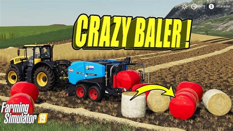 Farming Simulator 19 Crazy Baler Very Fast Straw Bale Wrapper