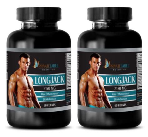 testosterone booster pills longjack male libido enhancement 2 bottles 742025086040 ebay