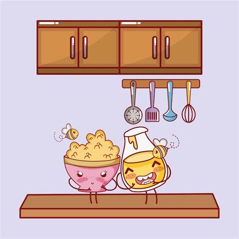 Premium Vector Kitchen Items Cartoon Kawaii Cartoon