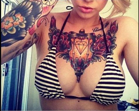 pin by xshirox on beautiful chest tattoos for women tattoos chest tattoo
