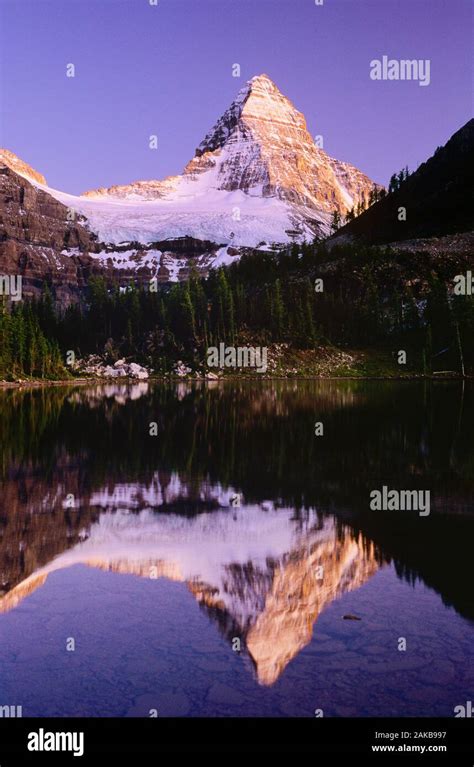 Landscape With Mount Assiniboine Reflecting In Sunburst Lake Mount