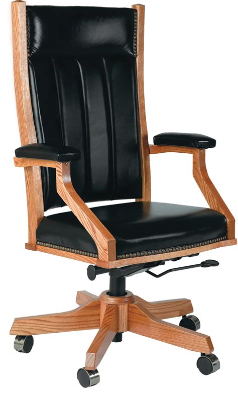 Mission Chair Amish Solid Wood Office Chairs Kvadro Furniture