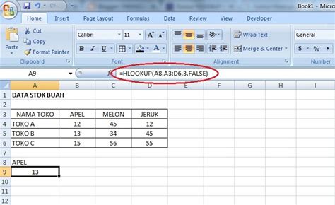 Rumus Hlookup Dan Cara Menggunakan Di Excel Soal Jawaban