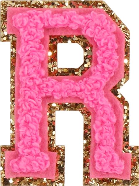 Bubblegum Glitter Varsity Letter Patches Stoney Clover Lane Varsity