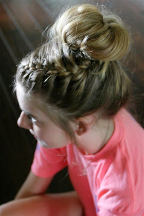 dance hair braided messy bun tutorial sand sun and messy buns dance hairstyles hair tutorial