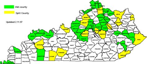 Map Of Dry Counties In Kentucky Topographic Map World
