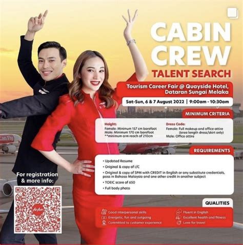 airasia cabin crew recruitment aug 2022 melaka essential advisory company