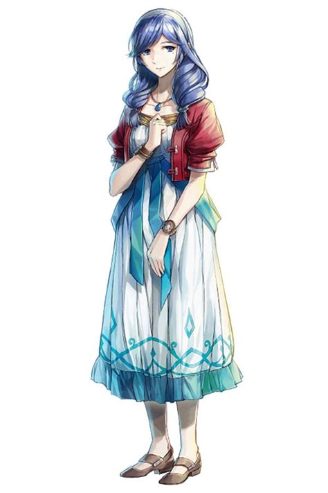 Lucina isn't the only female blue haired sword lord i'm fond of. Female Human Villager Recruit Blue Hair Dress | Anime art ...