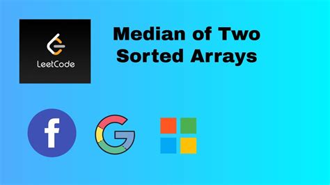 Leetcode Median Of Two Sorted Arrays Using Python Competitive