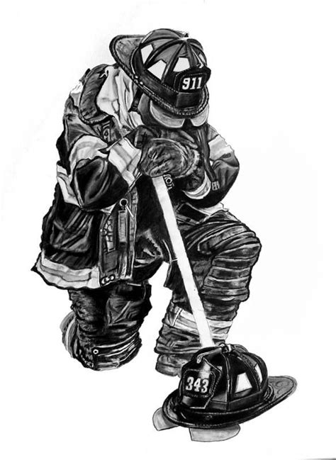 Fdny Firefighter Wip Firefighter Art Firefighter Drawing Firefighter