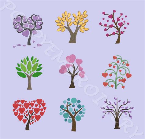 Tree Design For Embroidery Machine Arbre Motifs Pour Broderie Machine