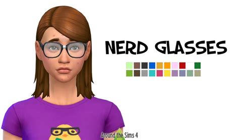 Around The Sims 4 Custom Content Download Nerd Glasses Sims 4 Cc