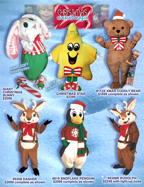 Great Christmas Mascot Costumes To Browse Or Well Customize For You